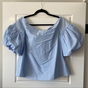 Women’s H&M Light Blue Off The Shoulder Blouse